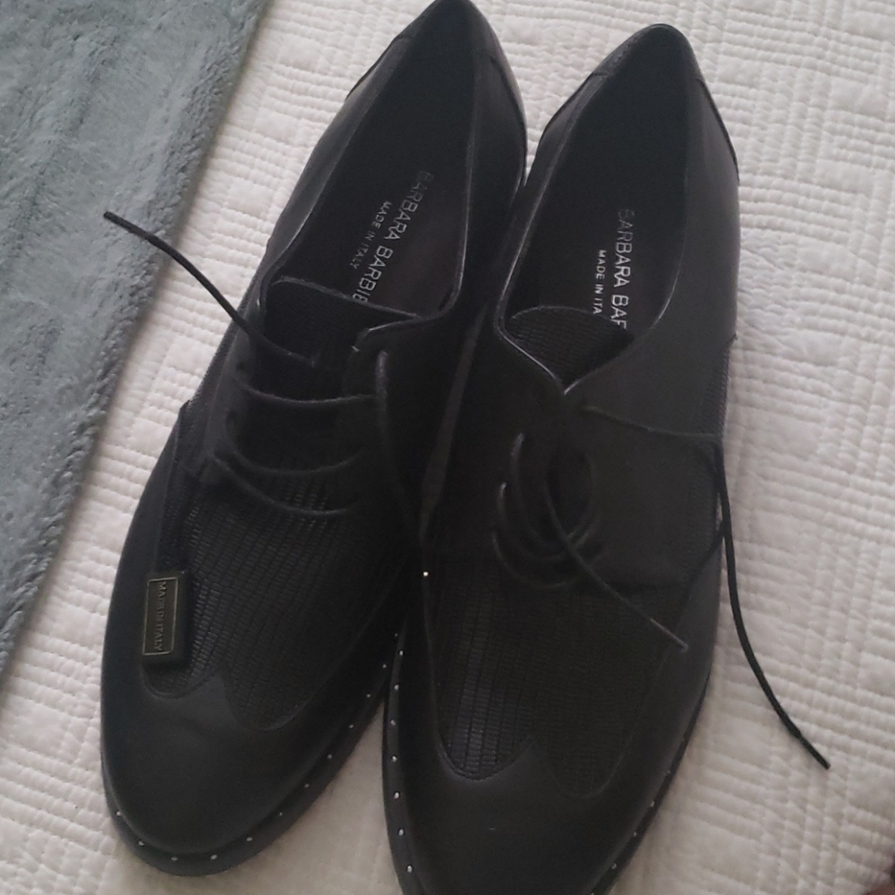 Black loafers